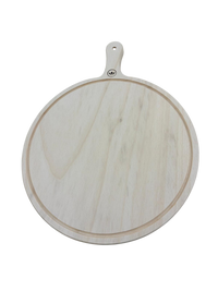 HORECA Dishwasher-safe Solid wooden cutting and presentation board - Round - With Handle