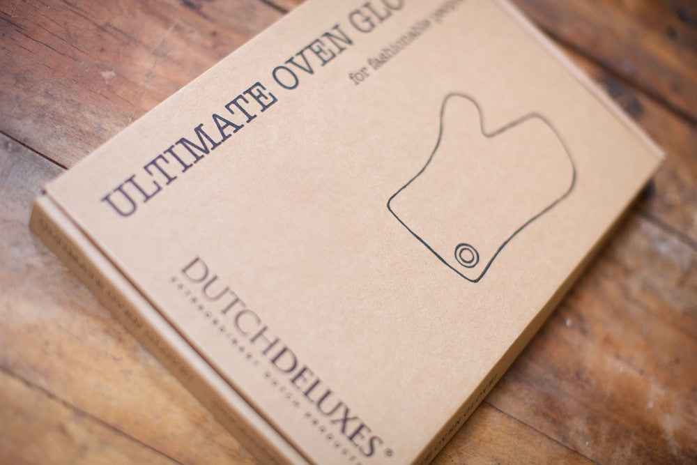 Dutchdeluxes - Oven mitt - (Full-grain) leather - Brown - Suitable for barbecue - Incl. gift box