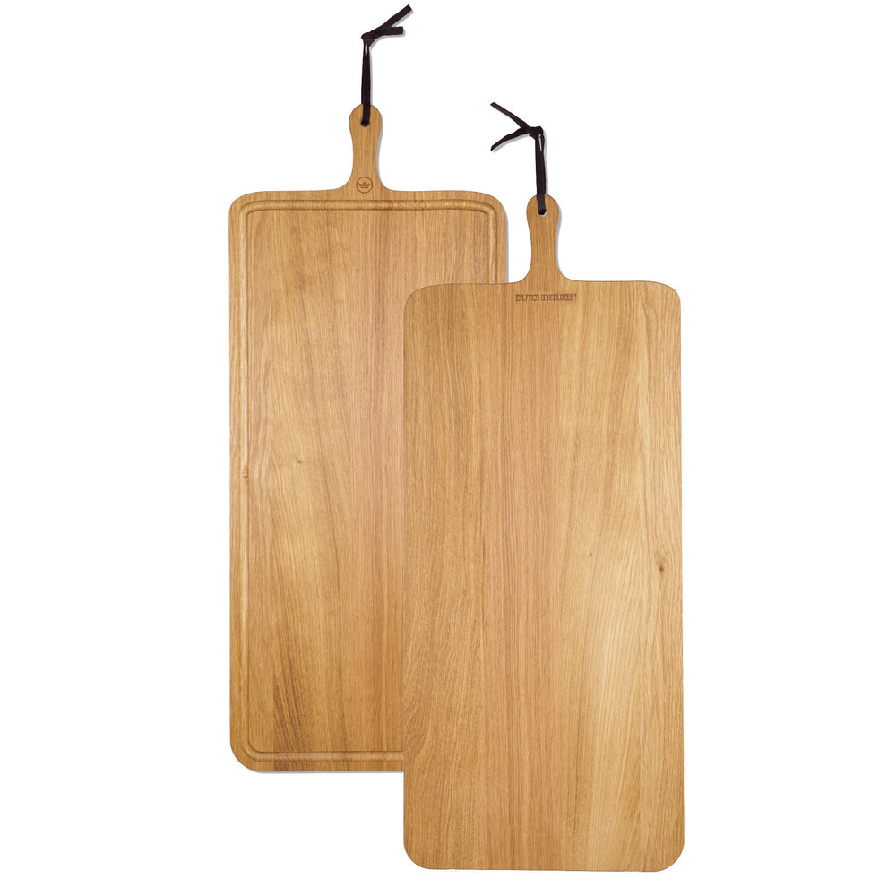 Dutchdeluxes - Luxury - Oak wood - Rectangular - Bread board - Cutting board - Serving board - XL - 70x34 cm - Brown