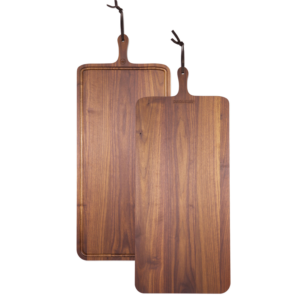 Dutchdeluxes - Walnut - Handmade - Serving board - Breakfast board - XL - Rectangular - Brown