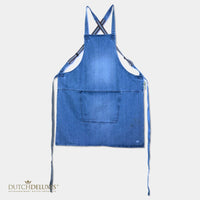 Dutchdeluxes Schürze - Handgefertigt - Mit Hosenträgern - Einzigartig - Gastfreundschaft - Hellblau