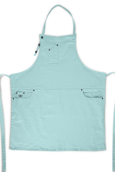 Dutchdeluxes - Indigo Jeans - Handgefertigt - Barbecue - BBQ - Küchenschürze - 5 Taschen - Grün