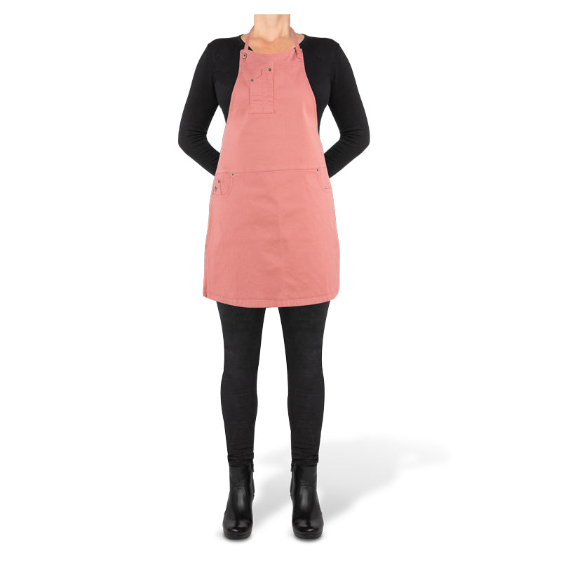 Dutchdeluxes - Denim - Barbecue - BBQ - Tablier - Cuisine - Jeans Indigo - 5 poches - Rose