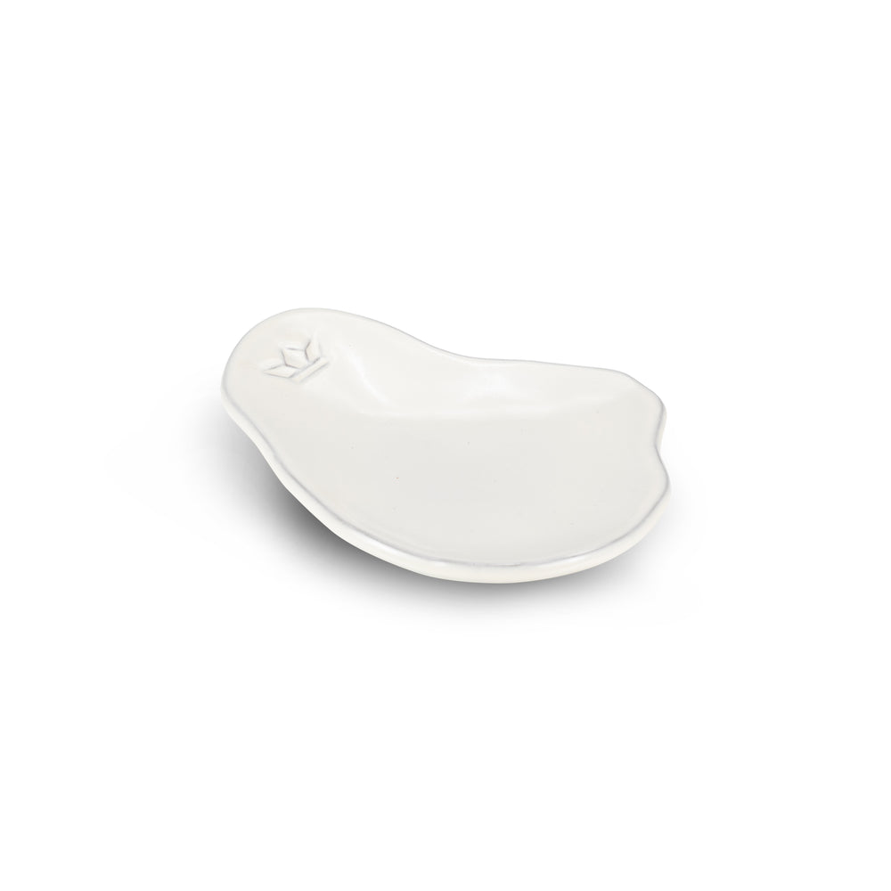 Appetizer Plate/Spoon Rest - 1 piece - White