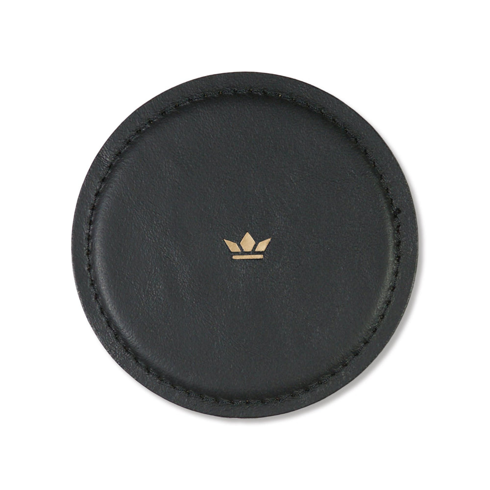 Dutchdeluxes - Waterafstotend - Onderzetter - 4 stuks - Leer - Zwart