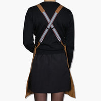 Suspender Style Apron - Vintage Cognac