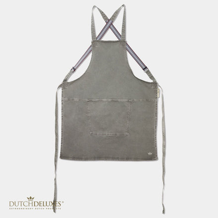 Suspender Style Apron - Grey-Green