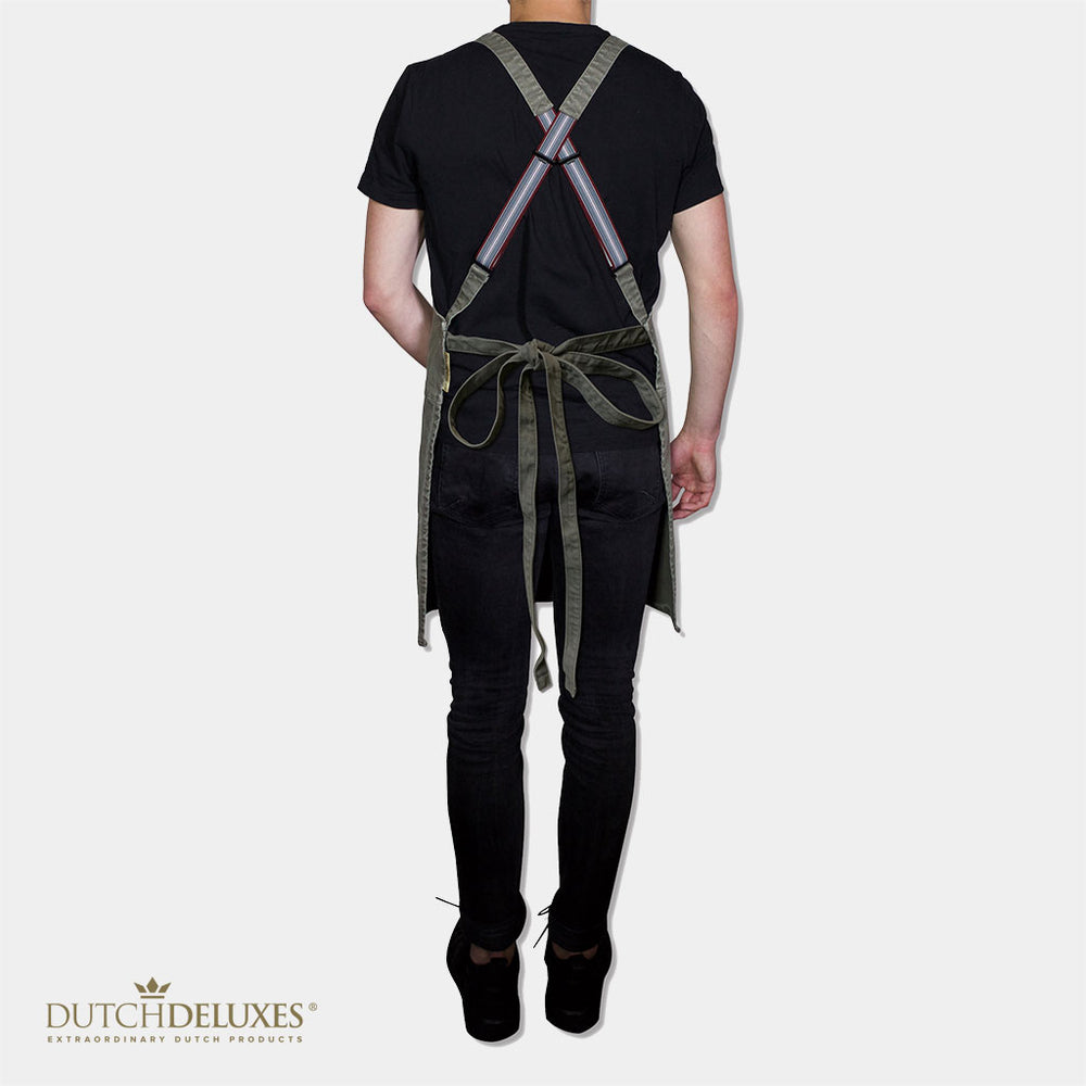Tablier Dutchdeluxes - Fait main - Avec sangles - Unique - Gris