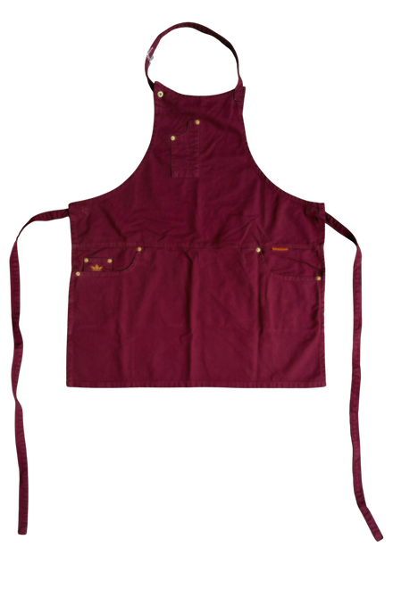 Dutchdeluxes - Denim - Barbecue - BBQ - Tablier - Cuisine - Jeans Indigo - 5 poches - Aubergine