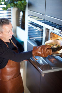 Dutchdeluxes - Luxe - Leer - Handgemaakt - Schort - Keuken - Barbecue - BBQ - Klassiek bruin
