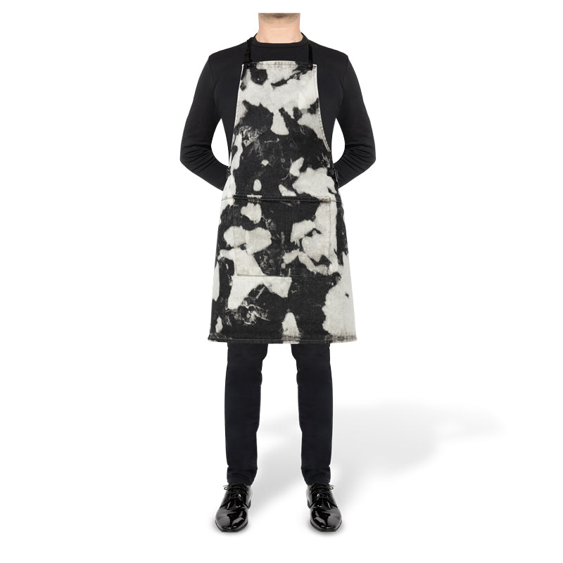 Dutchdeluxes - Barbecue - BBQ - Tablier - Tablier de cuisine - 2 mousquetons - Teinté noir avec accents blancs