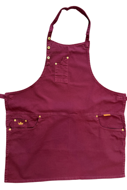 Dutchdeluxes - Denim - Burgundy - Aubergine - Bordeaux - Apron - Kitchen - Indigo jeans - 5 pockets