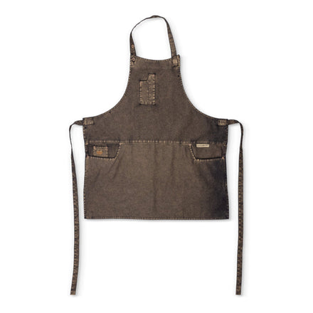 Dutchdeluxes - Fait main - Barbecue - Tablier de cuisine - Jean indigo - 5 poches - Doré