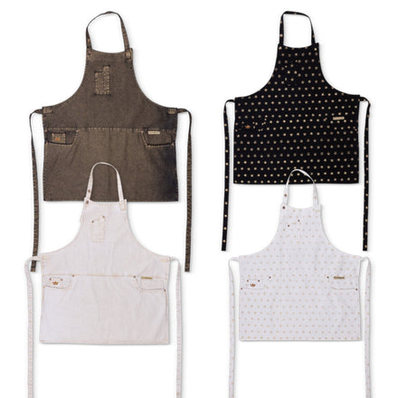 Dutchdeluxes - Handcrafted - Apron with Five Pockets - 4 Pieces - Slim Fit - Cotton - Christmas - Party Set - Mixed