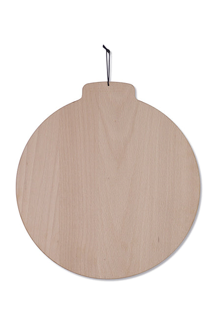 Dutchdeluxes - Handgemaakt - Luxe - Serveerplank - Snijplank - Beukenhout - Rond - Licht bruin