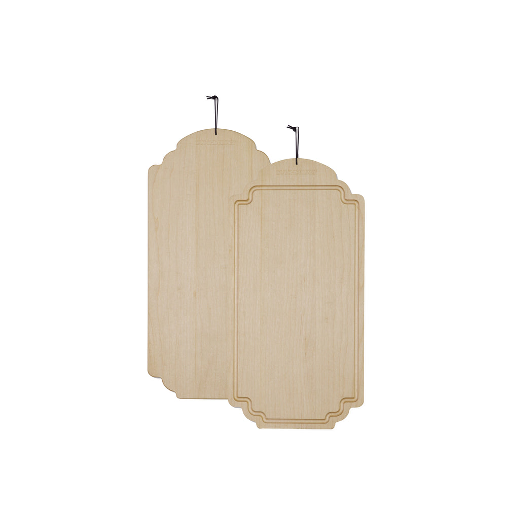 Dutchdeluxes - Handgemaakt - Luxe - Serveer- en snijplank - Ontbijtbord - Maple Esdoorn - Wit beige