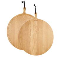 Dutchdeluxes - Geoliede eik - Serveerplank - Snijplank - Broodplank - XXL Round
