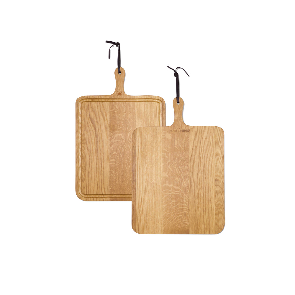 Dutchdeluxes - Handmade - Luxury - Serving and cutting board - Oak wood - Light Brown