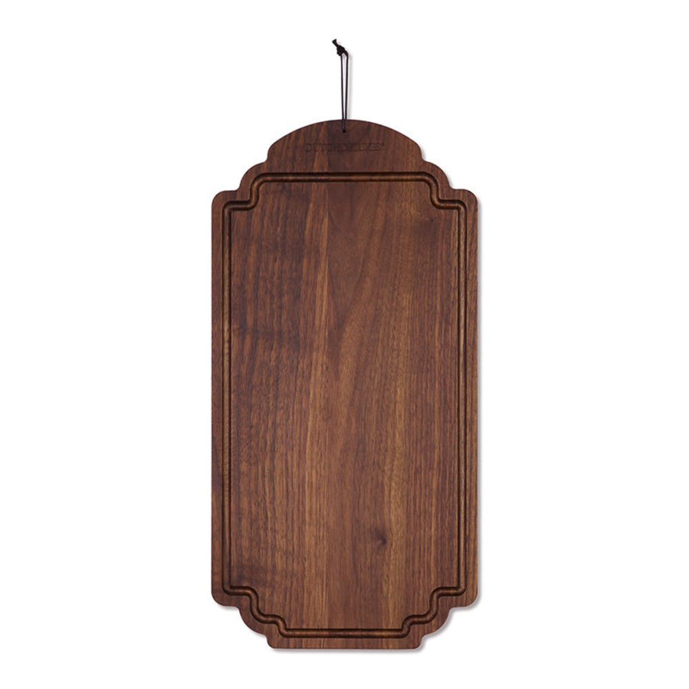 Dutchdeluxes - Luxe - Geoliede walnoot - Ontbijtplank - Serveerplank - Snijplank - 37.5 x 19 cm - Bruin