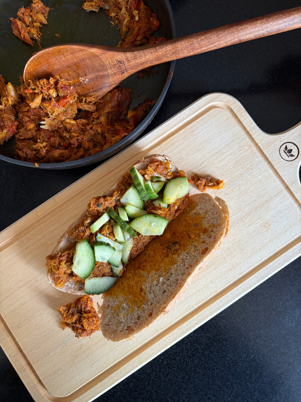 HORECA Vaatwasserbestendige snij- of presentatieplank van 100% hout - Rechthoekig - Met handvat