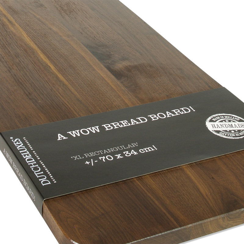 Dutchdeluxes - Walnut - Handmade - Serving board - Breakfast board - XL - Rectangular - Brown