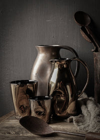 Dutchdeluxes – Handgefertigt – Keramik – Große luxuriöse ergonomische Tasse – Teetasse – Kaffeetasse – Becher – Platin