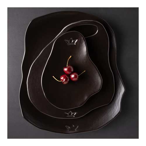 Appetizer Plate/Spoon Rest - per piece - Black Matt