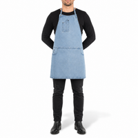 Dutchdeluxes - Coton - Jeans Indigo - Barbecue - BBQ - Tablier de cuisine - 5 poches - Bleu clair