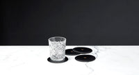 Dutchdeluxes - Waterafstotend - Onderzetter - 4 stuks - Leer - Zwart
