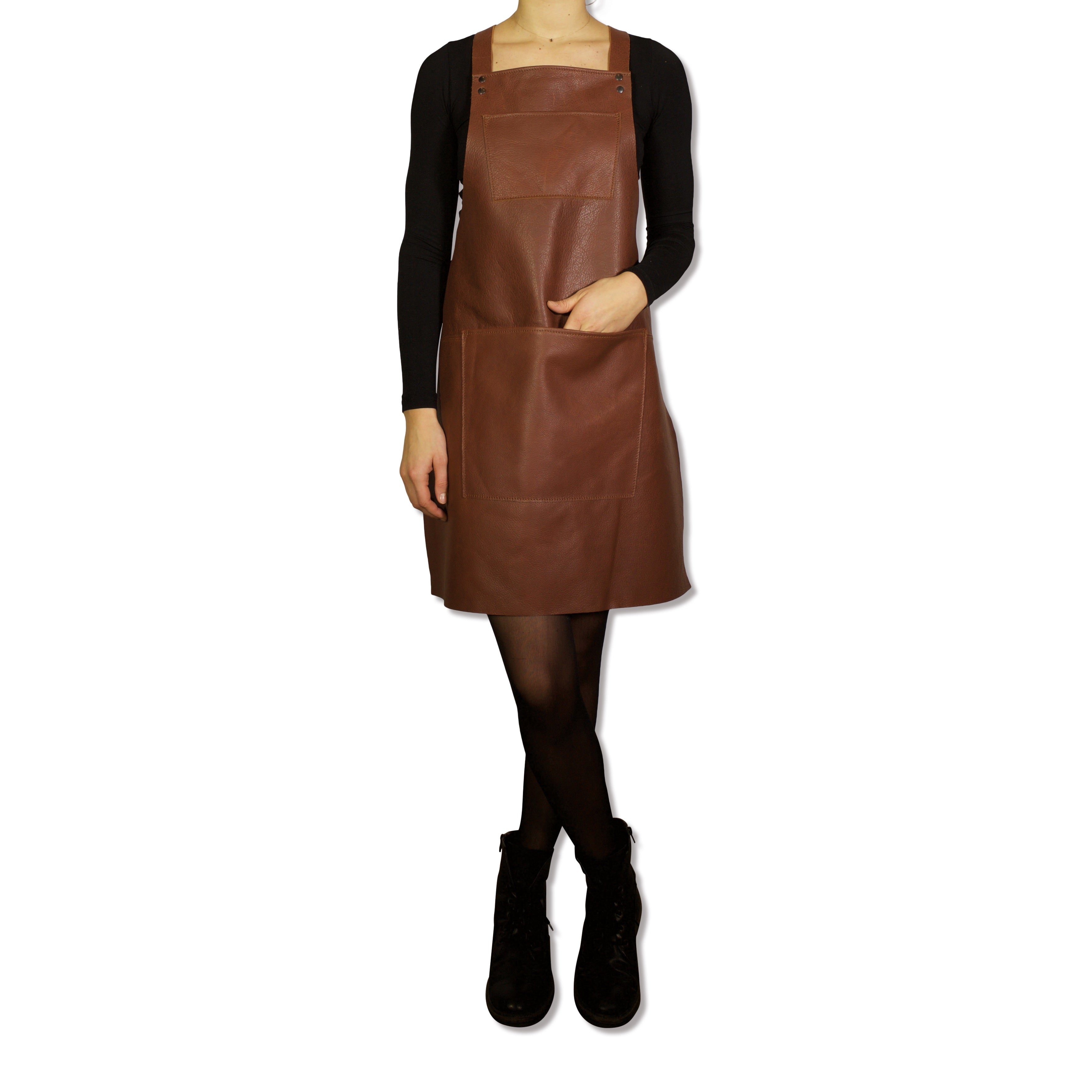 Dutchdeluxes - Amazing BBQ Leather apron with braces - Suspender - Cog