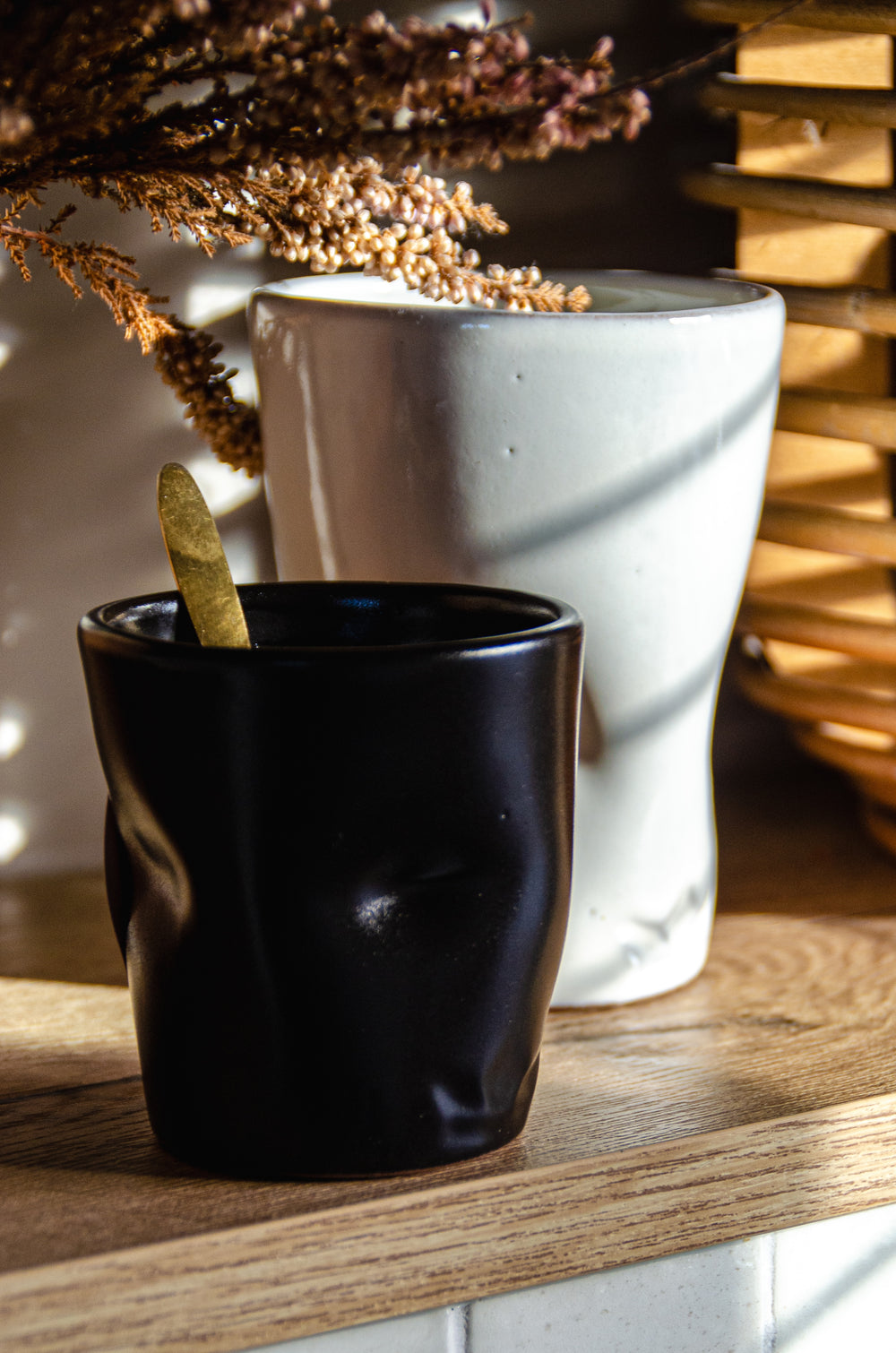 Dutchdeluxes - Grand modèle - Céramique - Fait main - Tasse de luxe - Tasse à café - Mug - Blanc