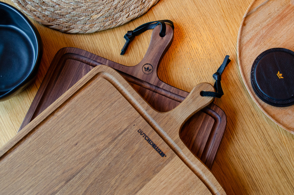 Dutchdeluxes - Luxury - Oak wood - Rectangular - Bread board - Cutting board - Serving board - XL - 70x34 cm - Brown