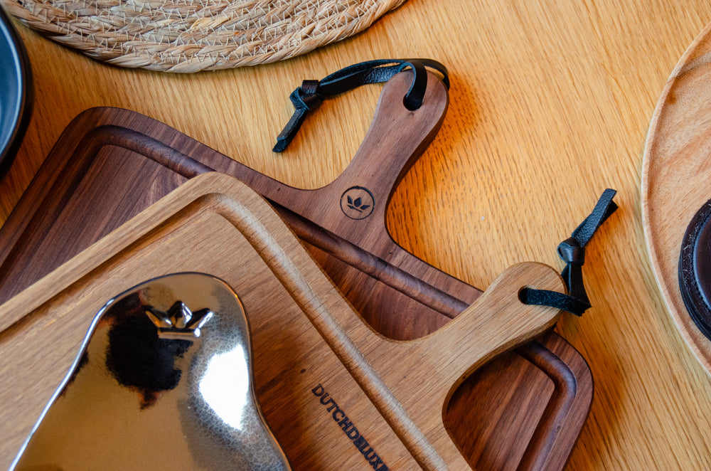 Dutchdeluxes - Luxury - Oak wood - Rectangular - Bread board - Cutting board - Serving board - XL - 70x34 cm - Brown