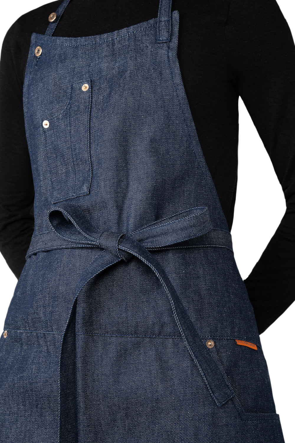 Dutchdeluxes Indigo jeans - Barbecue or kitchen apron - 5 pockets - Blue denim