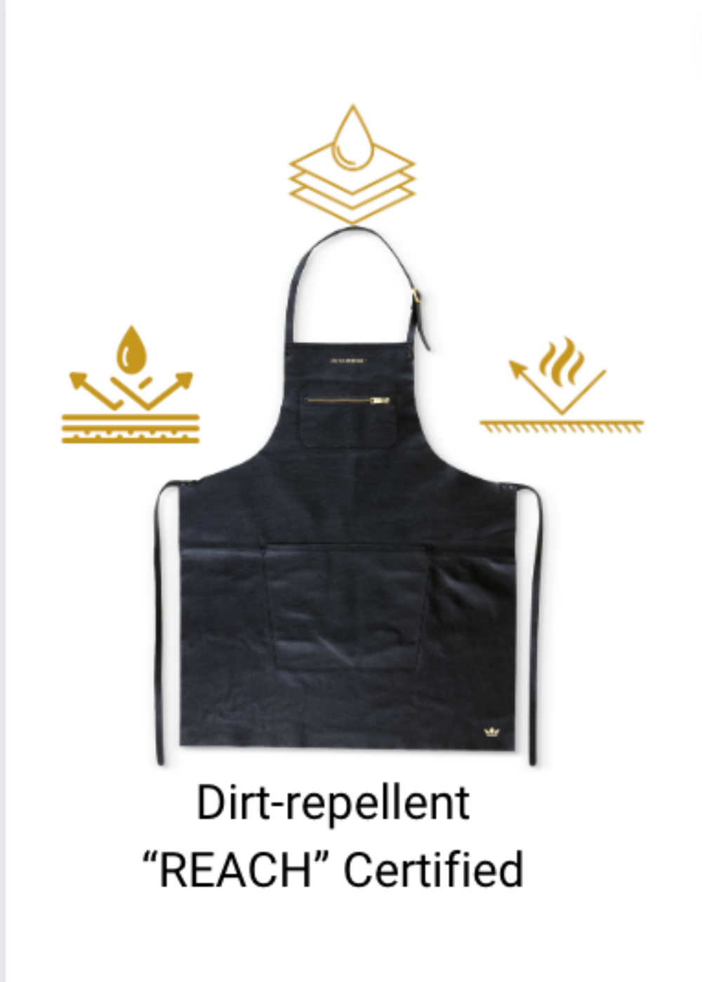 Apron | Metallic Green/Black bbq style
