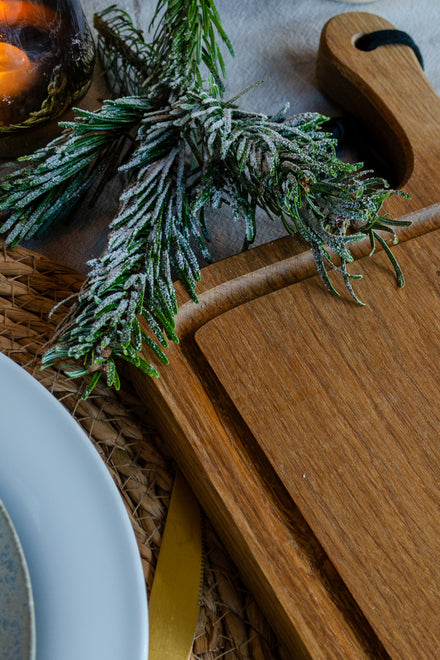 Dutchdeluxes - Luxe - Eikenhout - Rechthoek - Broodplank - Snijplank - Serveerplank - XL - 70x34 cm - Bruin