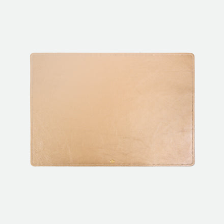 Dutchdeluxes - Handmade - Leather - Placemats - 1 piece - Gold