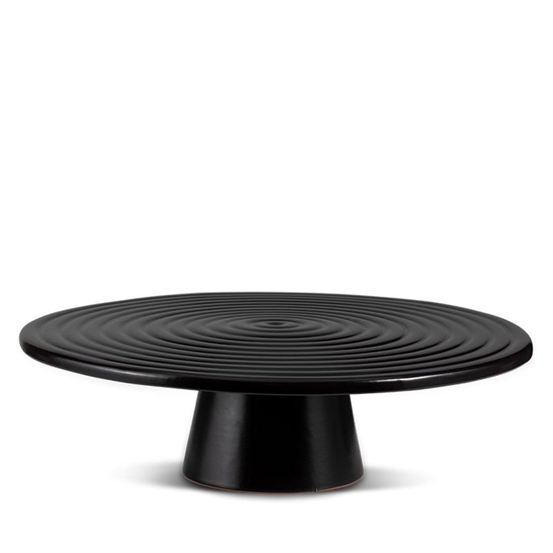 Dutchdeluxes - Ceramic - Cake stand - Large - 32 cm diameter - Black
