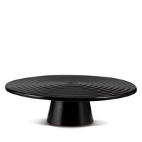 Dutchdeluxes - Keramiek - Taartplateau - Groot - 32 cm diameter - Zwart