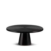 Dutchdeluxes - Gebakken keramiek - Taartplateau - Medium - 25 cm diameter - Zwart