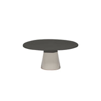 Dutchdeluxes - Baked Ceramic - Cake Stand - Medium - 25 cm Diameter - Grey/White