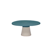 Dutchdeluxes - Baked ceramic - Cake stand - Medium - 25 cm diameter - Blue