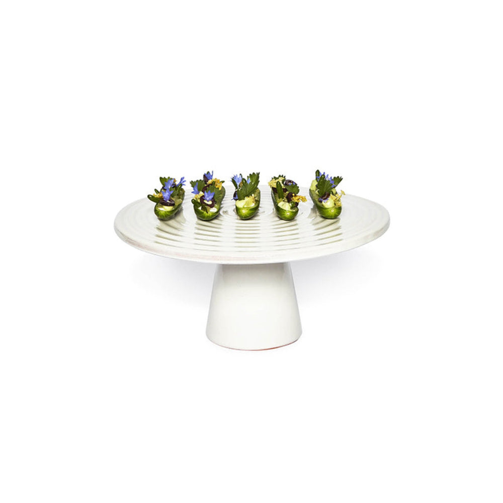 Dutchdeluxes - Handmade - Cake Stand - 25 cm Diameter - White