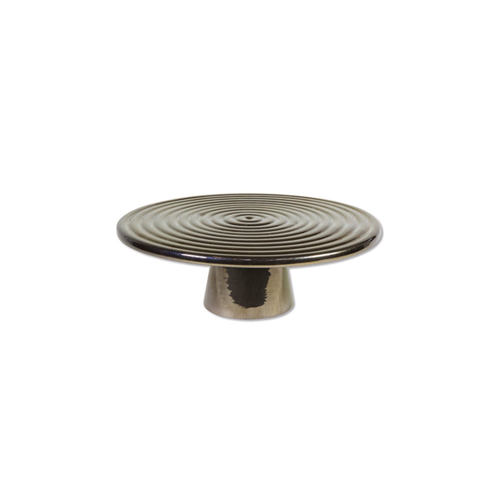 Dutchdeluxes - Baked ceramic - Cake stand - 20 cm diameter - Gold