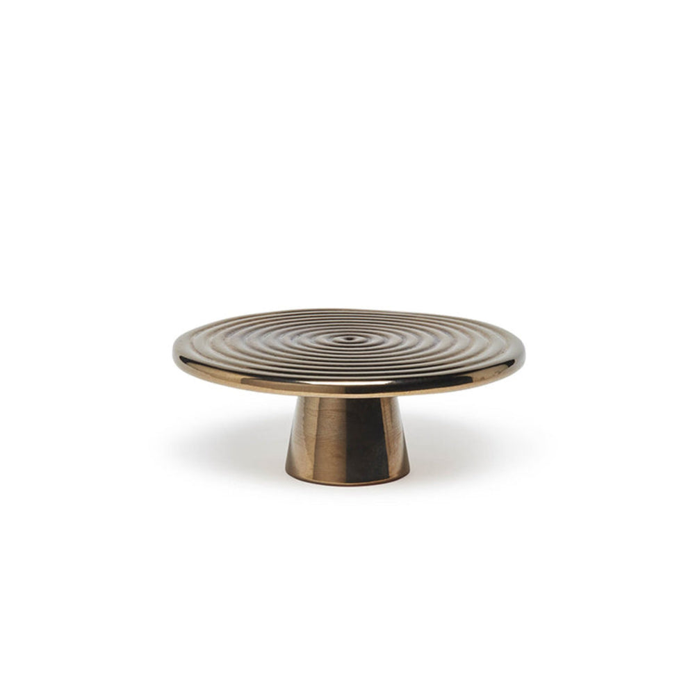 Dutchdeluxes - Baked ceramic - Cake stand - 20 cm diameter - Gold