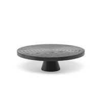 Dutchdeluxes - Oak wood - Handmade - Cake stand - Appetizer stand - With pedestal - Black Large