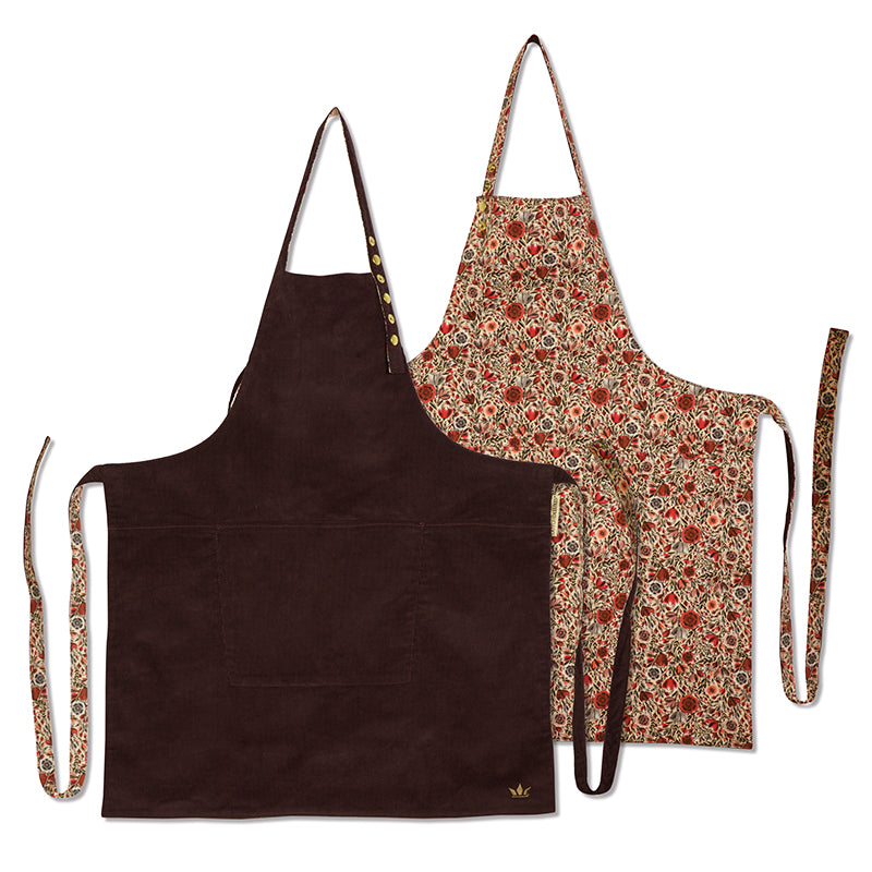 Dutchdeluxes - Cotton - Barbecue - BBQ - Kitchen apron - Flowerfield - Purple
