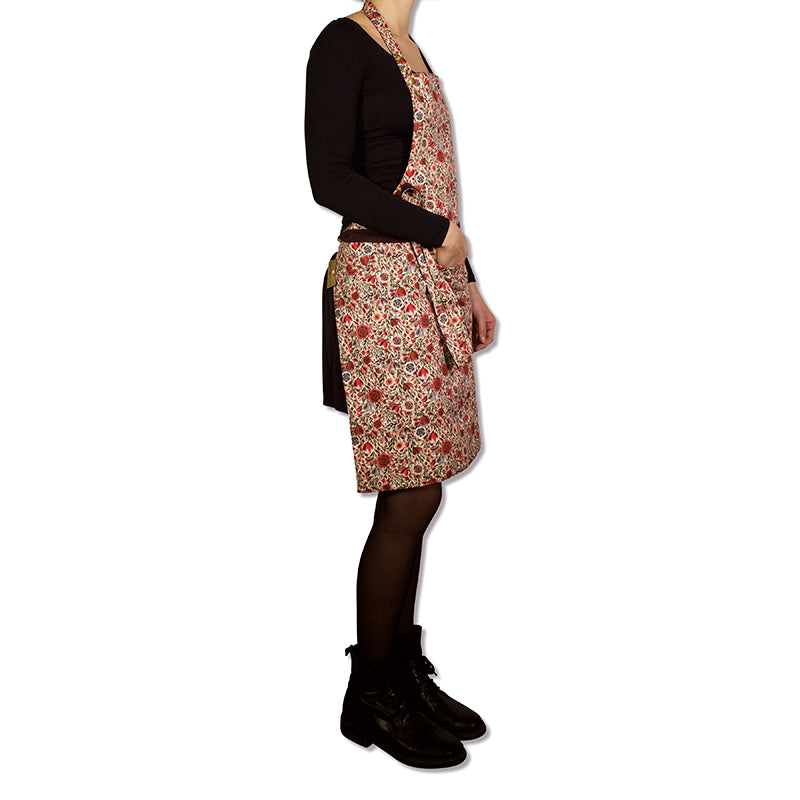 Dutchdeluxes - Cotton - Barbecue - BBQ - Kitchen apron - Flowerfield - Purple