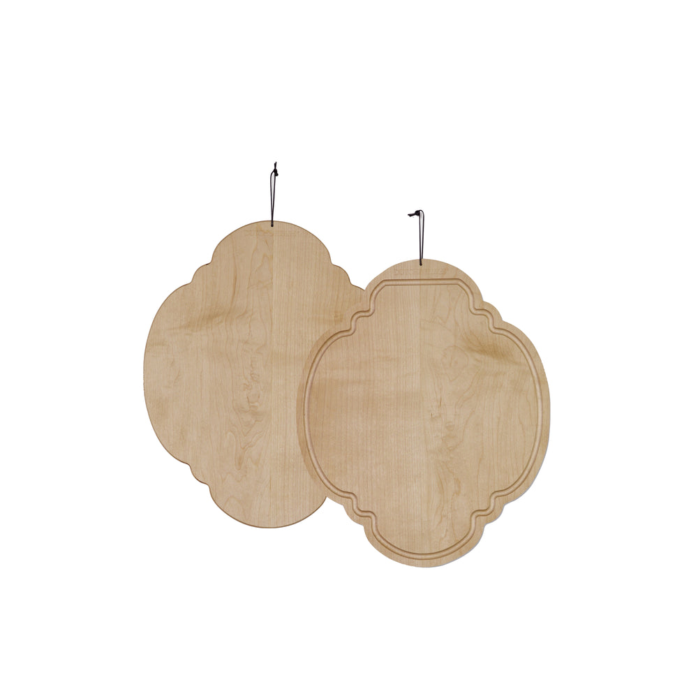 Dutchdeluxes - Handgemaakt - Luxe - Serveerplank - Snijplank - Ontbijtbord - Maple Esdoorn - Met sapgroef - Wit beige