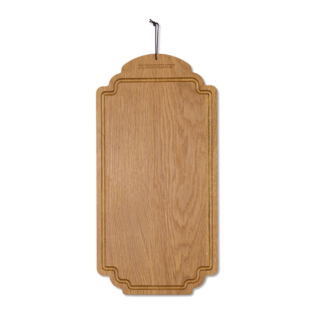 Dutchdeluxes - Luxe -  Geoliede Eik - Duurzaam - Handgemaakt - Serveerplank - Snijplank - 37.5 x 19 cm - Bruin